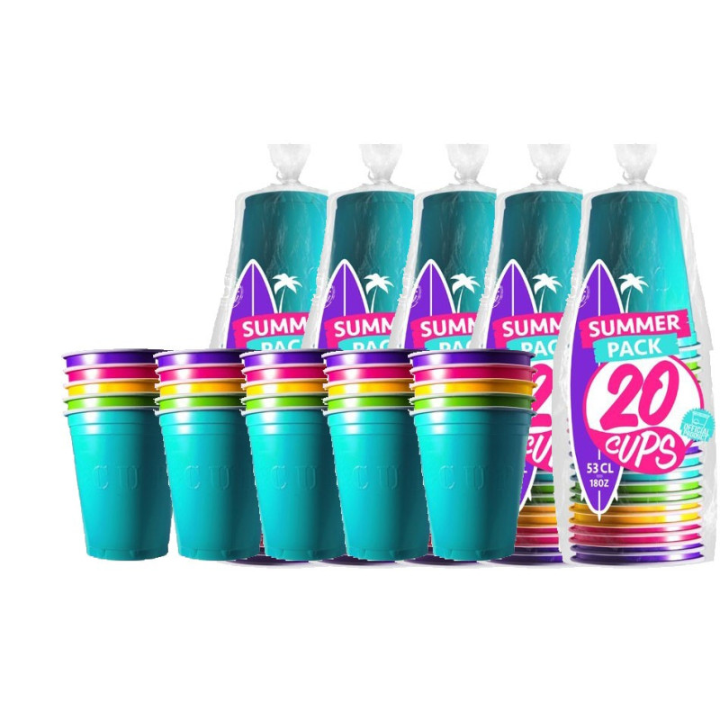 Gobelets multicolore 53cl. x 100 - Original Cup