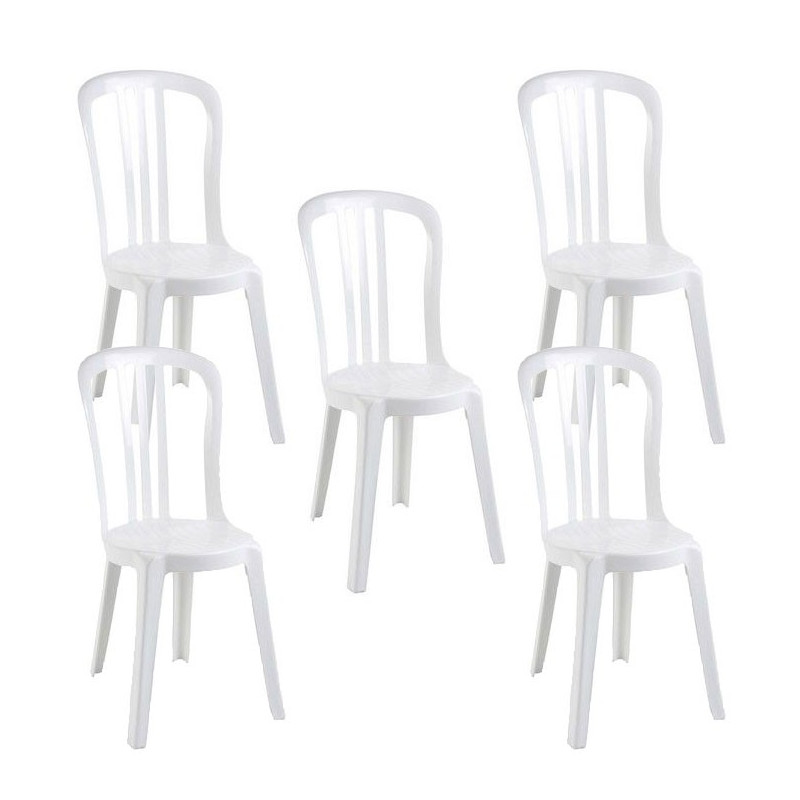 Location Chaise empilable MIAMI Blanche x5