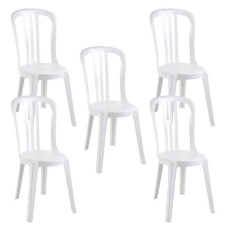 Location Chaise empilable MIAMI Blanche x5
