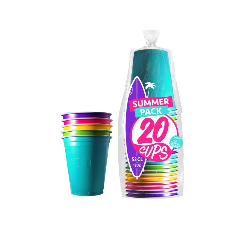Gobelets Multicolor Summer 53cl. x 20 - Original CUP