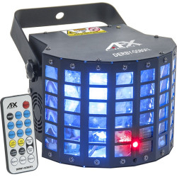 EFFET DE LUMIERE DMX COMBINE AVEC DERBY + LASER ROUGE & VERT