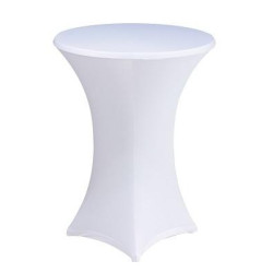 Location housse blanche pour Mange Debout 80cm