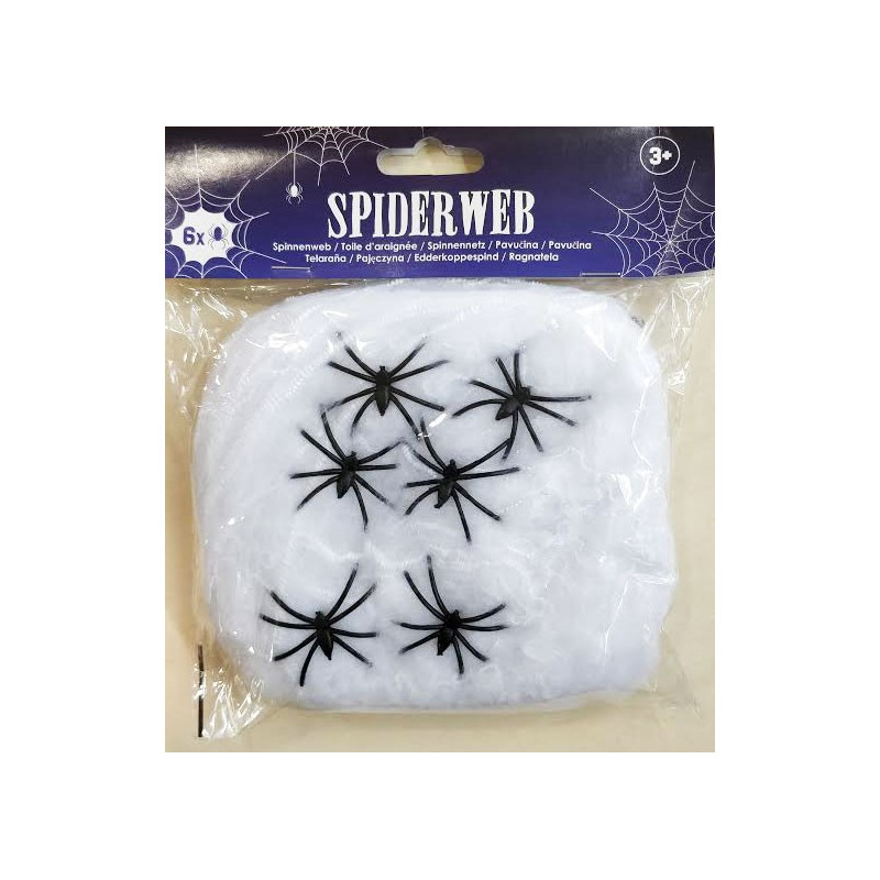 Toile d'araignées - 6 araignées