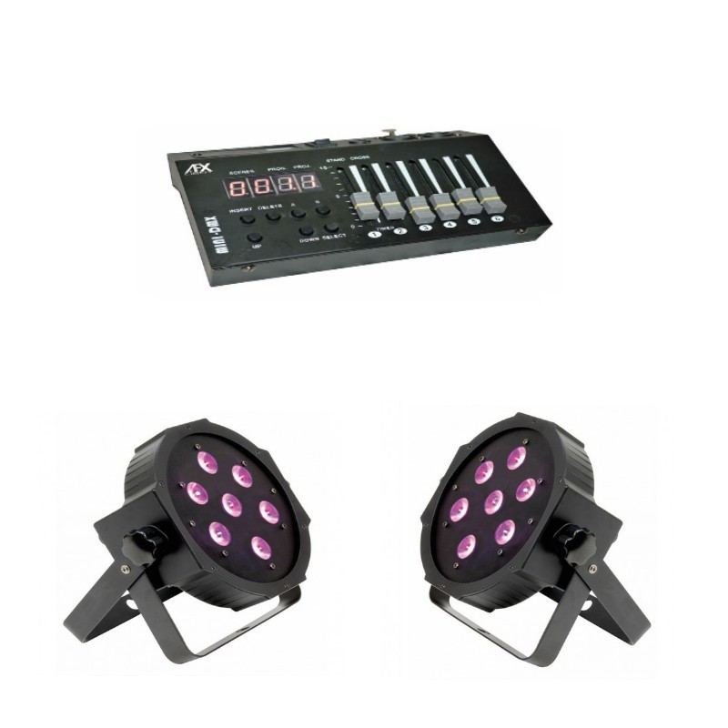 Pack 2x Projecteurs LED + DMX
