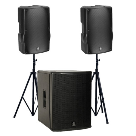 Location Kit Audio 2800W RMS - 2 x 912BL + 1 x SUB 18H - dBTechnologies