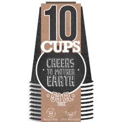 Gobelets scintillants noirs...