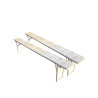 Location 2 x Bancs pliants 220 cm "Blanc Vieilli"
