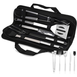 set ustensiles barbecue inox en location pour grillades evenementielles