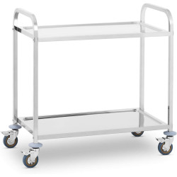 Location chariot service 2 plateaux Royal Catering inox pour evenement